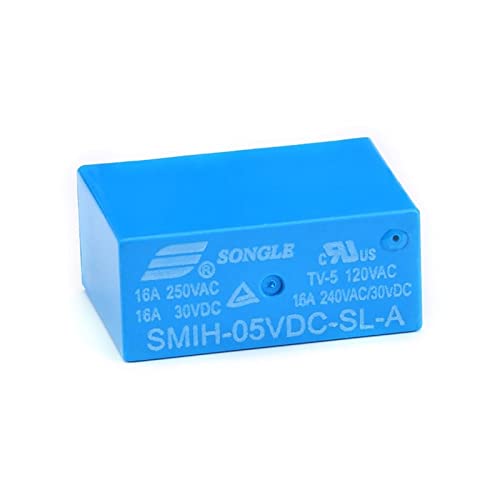 Relé de potencia de 12V 16A SMIH-12VDC-SL-A de 6 pines normalmente abierto 2 piezas 2