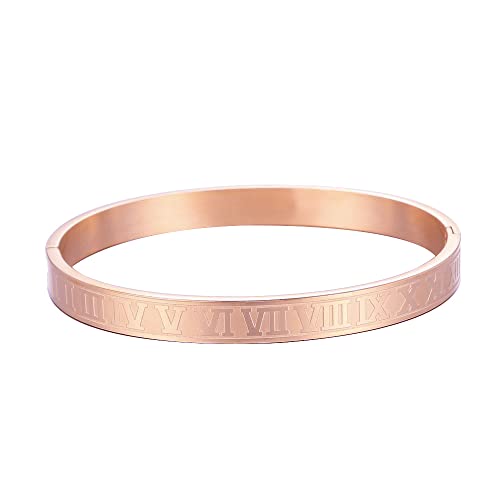 Pulsera de acero inoxidable con números romanos miniatura 2