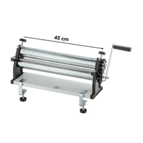 Cilindro para Massas Manual 45cm Mega Doro Aço Malta Cromado/Prata