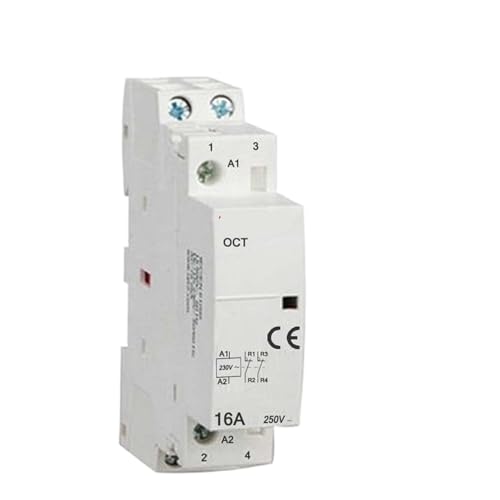 Contacteur de puissance 2P 16A relais domotique NC rail DIN monophase 230V