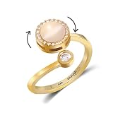 Gold anxiety ring for women, Fidget rings for anxiety for women as anniversary gifts, fidget ring fo