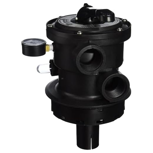 Hayward SP0714T VariFlo Top-Mount Multiport Valve, Black