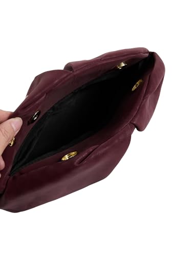 Image of QWINEE Women's Elegant Studded Clutch Bag Magnet Ruched Bags Retro Vintage Evening Handbag