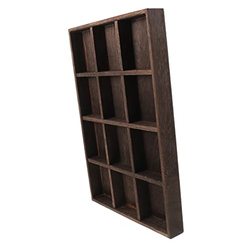 CHILDWEET Tapas De Platos De Madera Antiguas Organizador De Joyas Baratijas Cesta De Almacenamiento De Mimbre Con Cuentas Bandejas Grandes Divisores Cajas De Piedra Caja Registradora Hilo