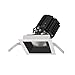 WAC Lighting R4SAT-S830-BKWT Volta - 6.88" 36W 15 3000K 85CRI 1 LED Square Adjustable Trim with Light Engine, Black Haze Finish with Textured Glass