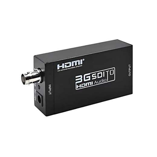 Conversor SDI para HDMI, adaptador de áudio e vídeo 3G SDI para HDMI, suporta sinais SD-SDI, HD-SDI e 3G-SDI para detector de câmera