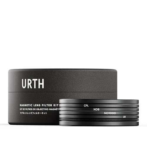 Urth 37mm 4-in-1 Magnetic Lens Filter Kit (Plus+), UV, CPL, Neutral Density ND8, ND1000, Multi-Coated Optical Glass