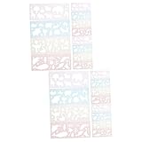 DOITOOL 1 Satz Geometrischer Vorlagenherrscher Kinderspielkits Schablone Für Malschablonen Tier Schablonen Für Kleinkinder Zeichnen Malschablonen Für Pp 12 Stück