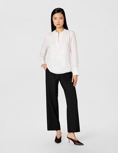 Image of Calvin Klein Women's Long Sleeve V-Neck Blouse