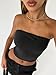 AUTOMET Tube Tops Strapless Crop Tops Basic Backless Sleeveless Bandeau Going Out Cute 2025 Summer Clothes Black S