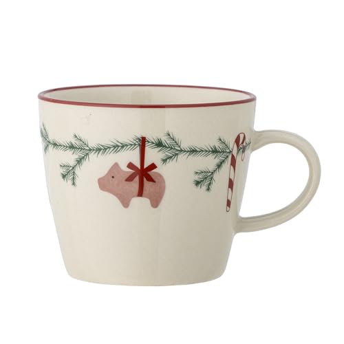 Bloomingville Yule Becher, Tasse, Natur, Steingut, T9,5xH8 cm, 300 ml