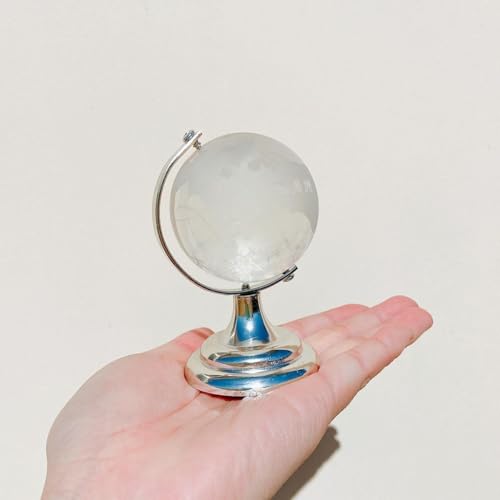 Globe Crystal Glass Balls,Clear Paperweight Decorative 2.36 x 1.38in