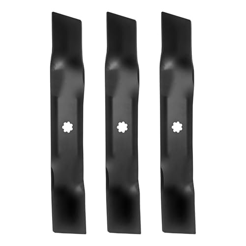 A ABIGAIL 3 Pack 48 Deck Mower Mulching Blades Compatible with John Deere D140 E140 D160 E160 E170 E150 LA145 LA140 LA155 155C 48 Deck Lawn Mower Replaces GY20852 GX21784 AM137757 AM141035