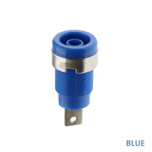 Conector banana hembra de 4 mm azul para panel de multímetro 2