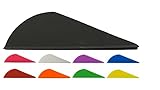 Include: 50 pezzi Arrow Vanes 5,1 cm  Fletches ad alto profilo  per caccia, 3D, tiro con l\'arco o balestre, confezione da 50 (nero)