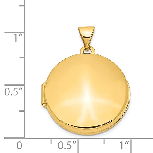 Ice Carats 14K Yellow Gold 20Mm Round Locket Pendant Charm Shaped Fine Jewelry For Women Gifts For Her #TOP4