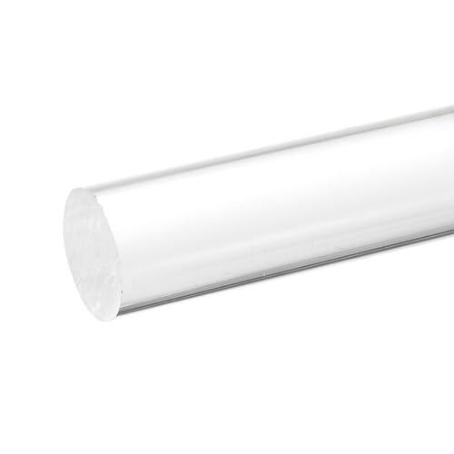 Image of MECCANIXITY Acrylic Round Rods 1-3 /16 inch x 4 inch Clear Acrylic Dowel Rods Sticks Plastic Sticks Strip for DIY Crafts Lighting Gardening Decoration - 30mm x 100mm