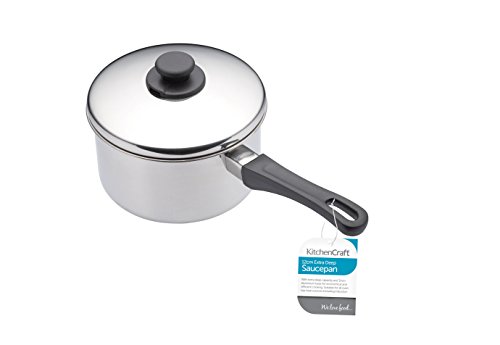 KitchenCraft Stainless Steel Extra Deep Saucepan with Lid and Heat-Resistant Handle, Induction Hob Safe Saucepan, 12cm - Image 3
