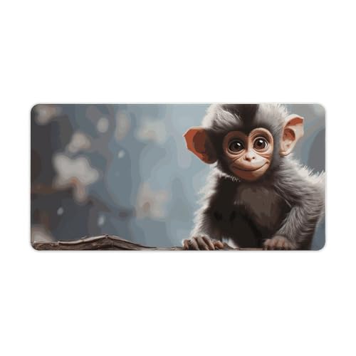 Cute Monkey Desk Pad Large Desk Protector Blotter Mat