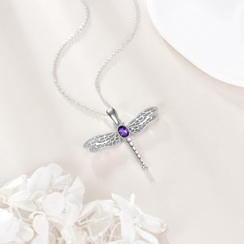 Pendentif libellule VONALA en argent sterling 925 et améthyste - 4