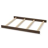 Full-Size Conversion Kit Bed Rails for Evolur Cribs - Solid Wood Crib Convertible Kit to Kids Bed - Transitional Style Rails & Easy-to-Install Child Essentials for Safety (Antique Brown)
