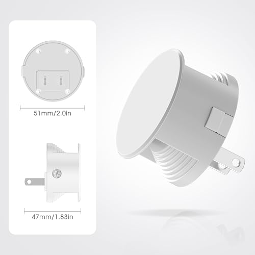 Image of Briignite Night Light[2 Pack], Night Lights Plug into Wall, 3 Level Brightness Adjustable Plug in Night Light, Dusk to Dawn Sensor, Nightlights for Adults, Bedroom, Bathroom, Hallway, 5000K