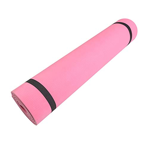 Yoga Mat Non Slip Exercise Fitness Mat, 0.18 Inch Extra Thick Yoga Mat Double-Sided, Workout Mat for Yoga, Pilates & Exercises, Anti - Tear, Sweat - Proof, Classic (EVA Yoga Mat-Pink)