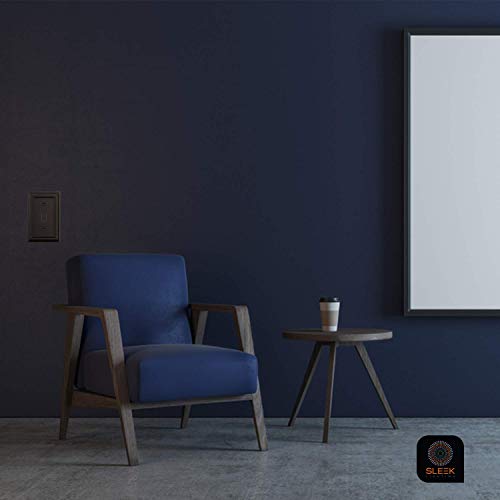 Sleeklighting Pack Of 4 Wall Plate Outlet Switch Covers | Classic Black Architecture Wall Plates| Variety Of Styles: Rocker/Receptacle/Toggle / & Combo | Size: 1 Gang Duplex Receptacle #TOP4