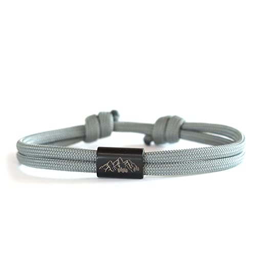 Bergsteiger Armband mit Berglandschaft Gravur, Wandern, Alpen, Bergsteigen,...