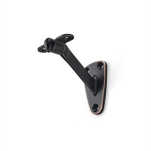 ktumeware 3 Inch 3 Pack Oil Rubbed Bronze Handrail Stair Brackets Suitable for Indoor and Outdoor Staircase/Balcony/Corridor Staircase Support handrail Brackets