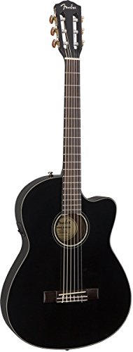 Fender フェンダー　アコースティックギター ブラック ハードケース付き Amazon | Fender エレキアコースティックギター CN-140SCE