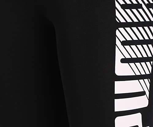 Image of Puma Women Mid Rise Essentialentials Graphic Leggings | Cotton-Blend Tight Fit Workout Tights | Stretchable Pull-On Gym Leggings | Stylish Everyday Legwear for Casual Or Fitnessential Use
