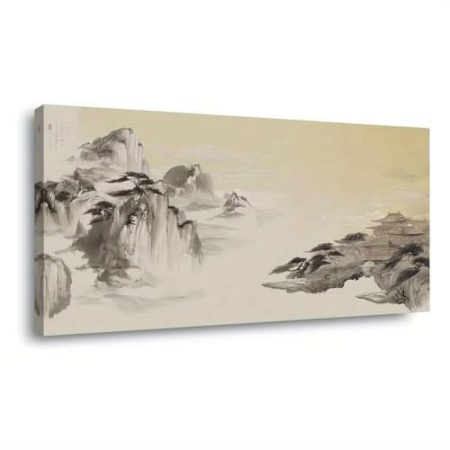 Tableau sur toile d'inspiration asiatique pour grand salon moderne