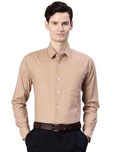 Image of Majestic Man Men's Solid Cotton Blend Wrinkle-Resistant Slim Fit Easy-Iron Formal & Office Wear
