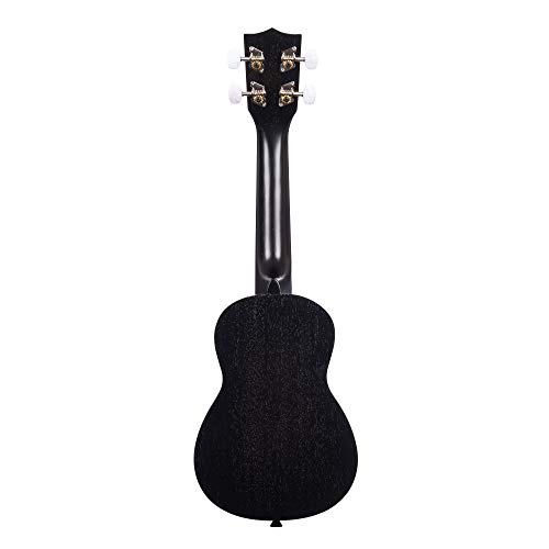 KALA KA-15S BLK Ukulélé soprano en acajou avec housse Noir satiné - Les Beatles, Paul McCartney, John Lennon, RIngo Starr, George Harrison KALA KA-15S BLK Ukulélé soprano en acajou avec housse Noir satiné – Image 3