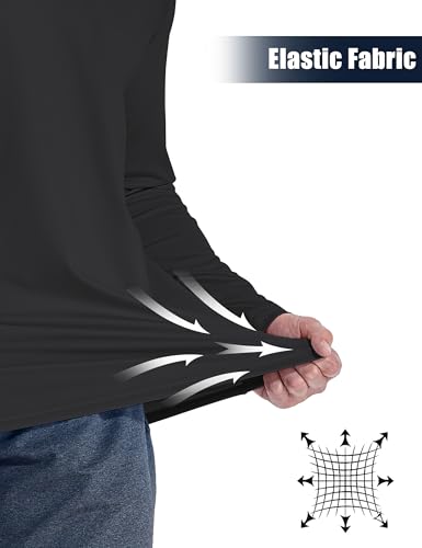 MAGCOMSEN Men's Quarter Zip Pullover Long Sleeve Sweatshirts Fleece Lined Golf Pullover Thermal Gym Workout Tops4