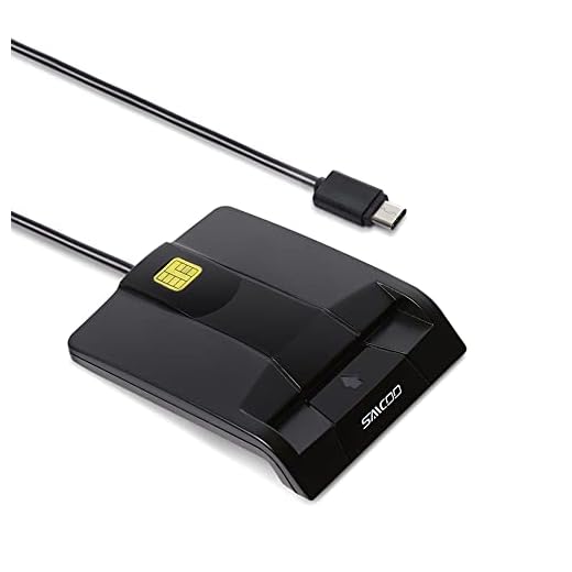 Type C Smart Card Reader Saicoo DOD Military USB-C Common Access CAC Card Reader, Compatible with Windows (32/64bit) XP/Vista/ 7/8/10, Mac OS X