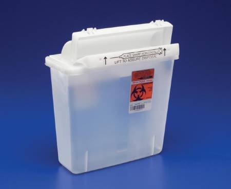 Covidien 85372810 Multi-purpose Sharps Container Sharpstar In-room 1-piece 16.5h X 13.75w X 6d Inch 12 Quart Translucent Red Base Horizontal Entry Lid 8537sa Box Of 10