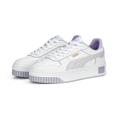 Image of PUMA Women's Cali X Hk WN's Sneaker, 1, Puma White Spring Lavender Puma Gold, 4.5 UK