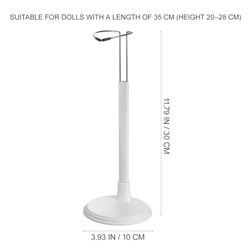 Image of 4 Pack Adjustable Doll Stand for 8 to 12 Inch Dolls, White Plastic Support Holder Action Figure Display Holder Support Base for Displaying Collectibles