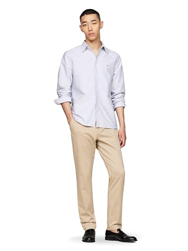 Image of Tommy Hilfiger Men's Long Sleeve Oxford Shirts in Regular Fit, Men's Button Down Shirts, Also Available in Big and Tall