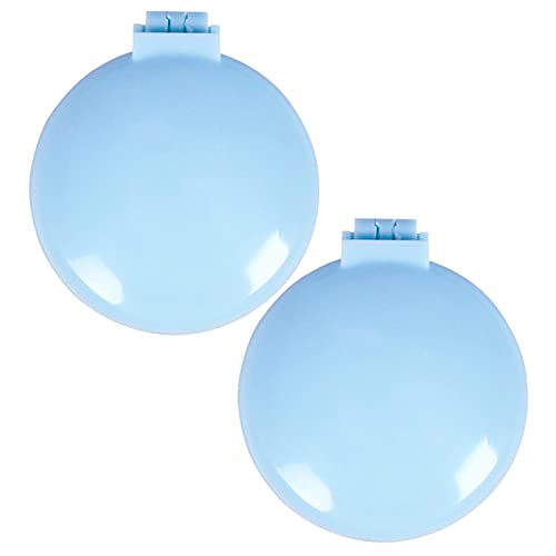 zhaoying Faltbare Reise-Spiegel-Haarbürsten, mit runden Borsten, kompakter Taschenkamm, Geschenk für Mädchen und Frauen, 2 Stück Cover