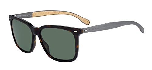 Hugo Boss Boss Men's 0883/S Square Sunglasses, Dark Havana/Gray Green, 56 Mm #TOP1