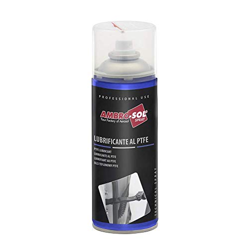 Ambro-Sol - L050 Lubrifiant Spray PTFE, Protecteur Contre La Poussière, Idéal pour Serrures, Charnières ou Joints, Aérosol 100% Recyclable à l’Infini de 400 ml (L'emballage peut varier)