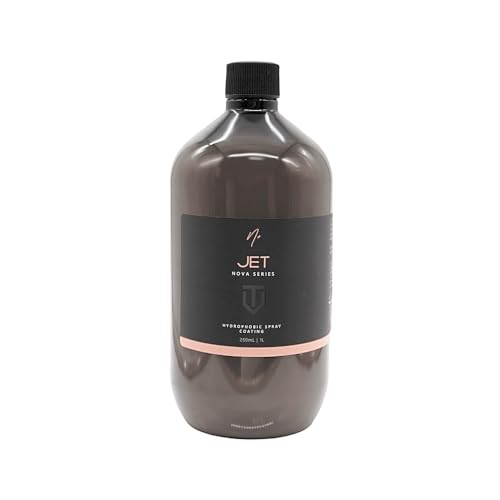NV Nova Jet Hydrophobic Spray Coating | High Beading and Slick Gloss | Spray On Wipe Off Protection | Top Up for Coated Paint and Glossy Trim | Strong Water Repellency and Slick Feel | 1 Liter