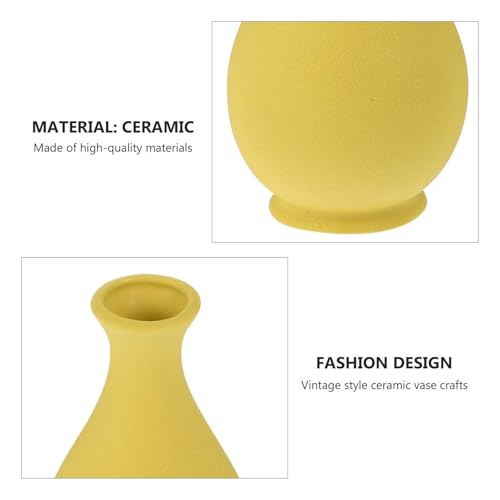 Jarrones para flores para espacios pequeños con este florero mini amarillo 5