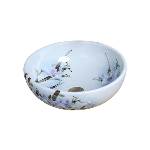 Lavabo de cerámica para baño con limpieza sencilla y protección activa contra salpicaduras 2