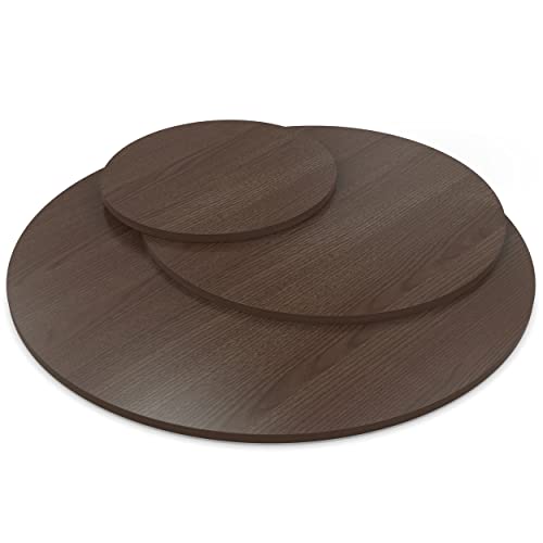 AUPROTEC Tischplatte 19mm rund Ø 600 mm Eiche Piemont Mokka Holzplatte melaminharzbeschichtet Spanplatte mit Umleimer ABS Kante Auswahl: 60 cm