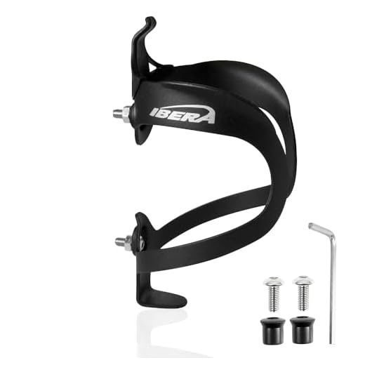 Ibera Bicycle Lightweight Aluminum Water Bottle Cage, Black