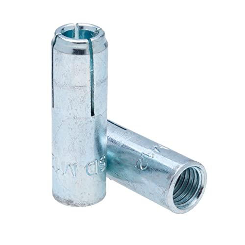 M8 Einschlaganker, gerändelter Spreizdübel mit Innengewinde aus Stahl, 8 mm x 30 mm Drop-in-Bolzenhülse, Stecker, Maschinenbolzenkeilanker für Beton, Beton, Stein, Ziegelwand (10 Stück)
